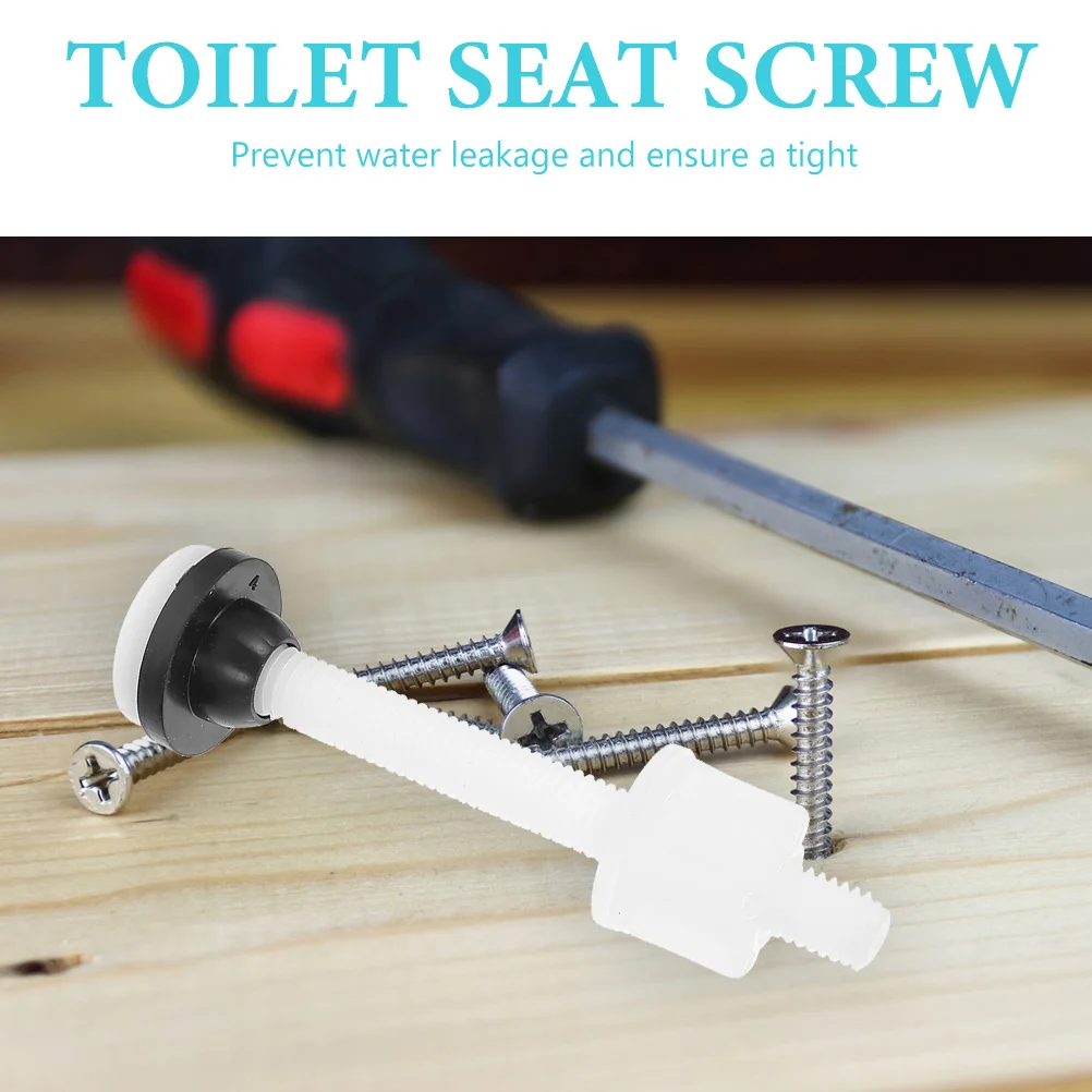 

2pcs Toilet Seat Bolts Replacement Kit For Old-Fashioned Separated Tanks Durable Abs Toilet Lid Screws Seal Replacement Parts
