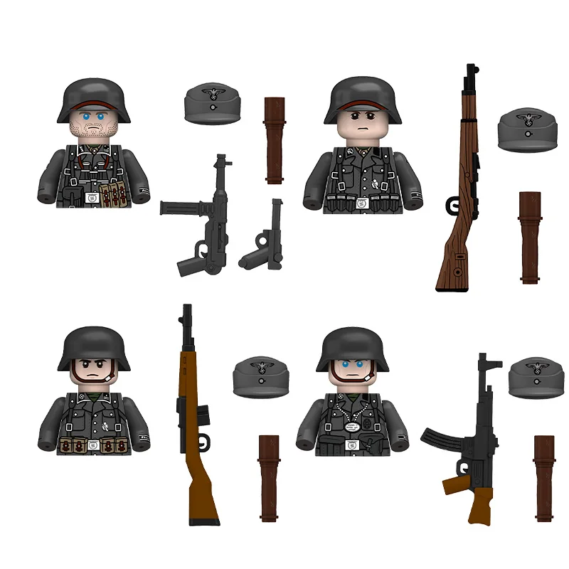 Ww2 VAN- décennie s de construction militaires pour enfants, soldats danois néerlandais, modèles de fusil minifigurine Armas, jouets pour enfants, cadeau pour garçons et filles, nouveau