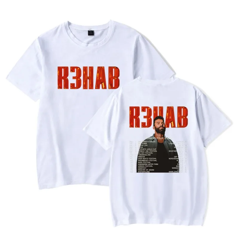 R3HAB Summer Tour 2024 T-Shirt Merch Women/Men Unisex Summer Hiphop O-neck Short Sleeve Tshirt Streetwear