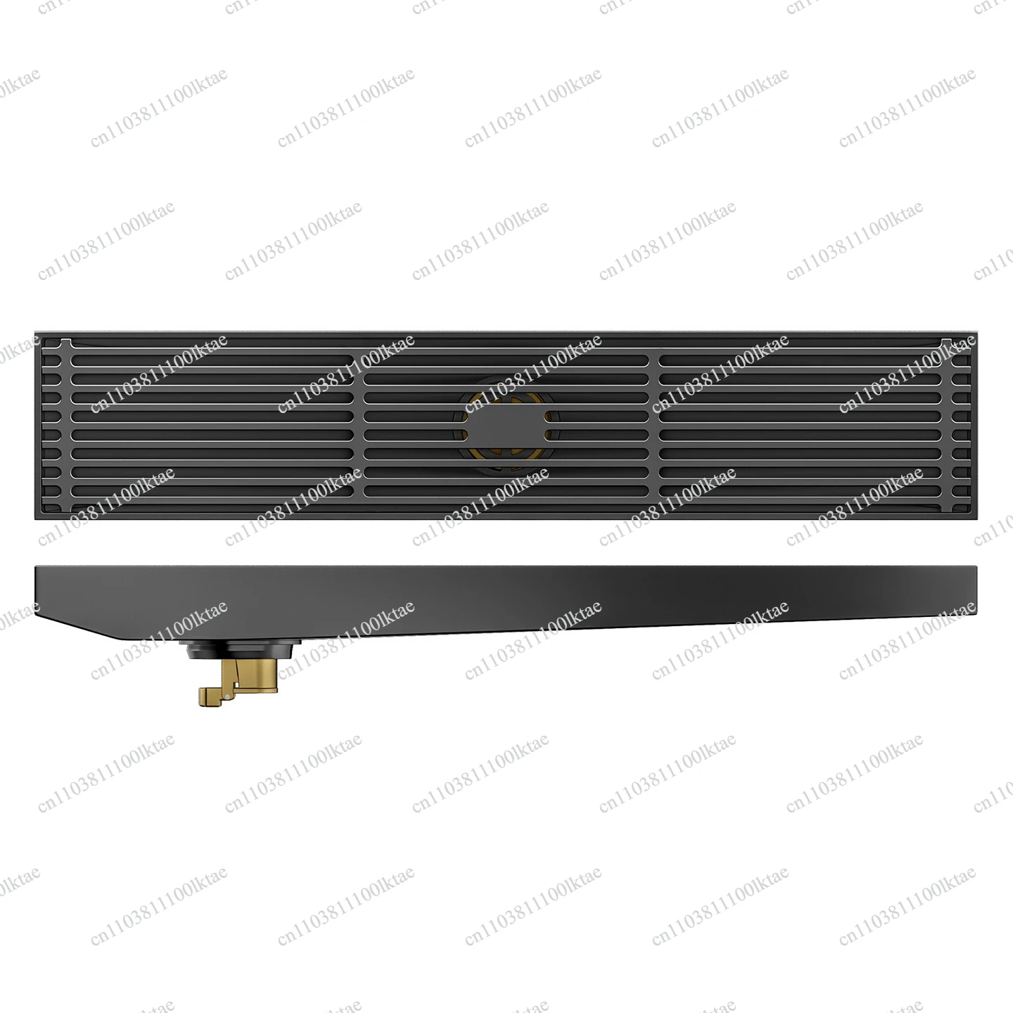 Electroplating Gun Gray Long Bamboo Row Floor Drain Deodorant 304 Stainless Steel Shower Room Floor Drain