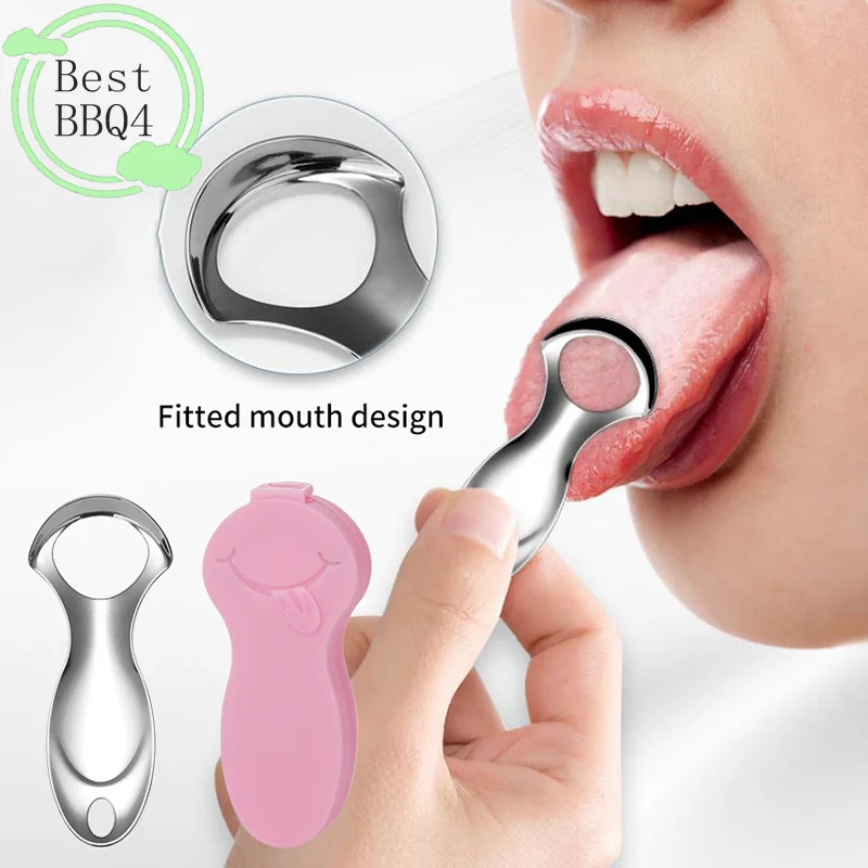 (BBQ4) Mini Tongue Scraper Cleaner Scrapers Brush Tool Metal Mouth Scraping Cleaning Adults Breath Tounge Dental Bad For Care