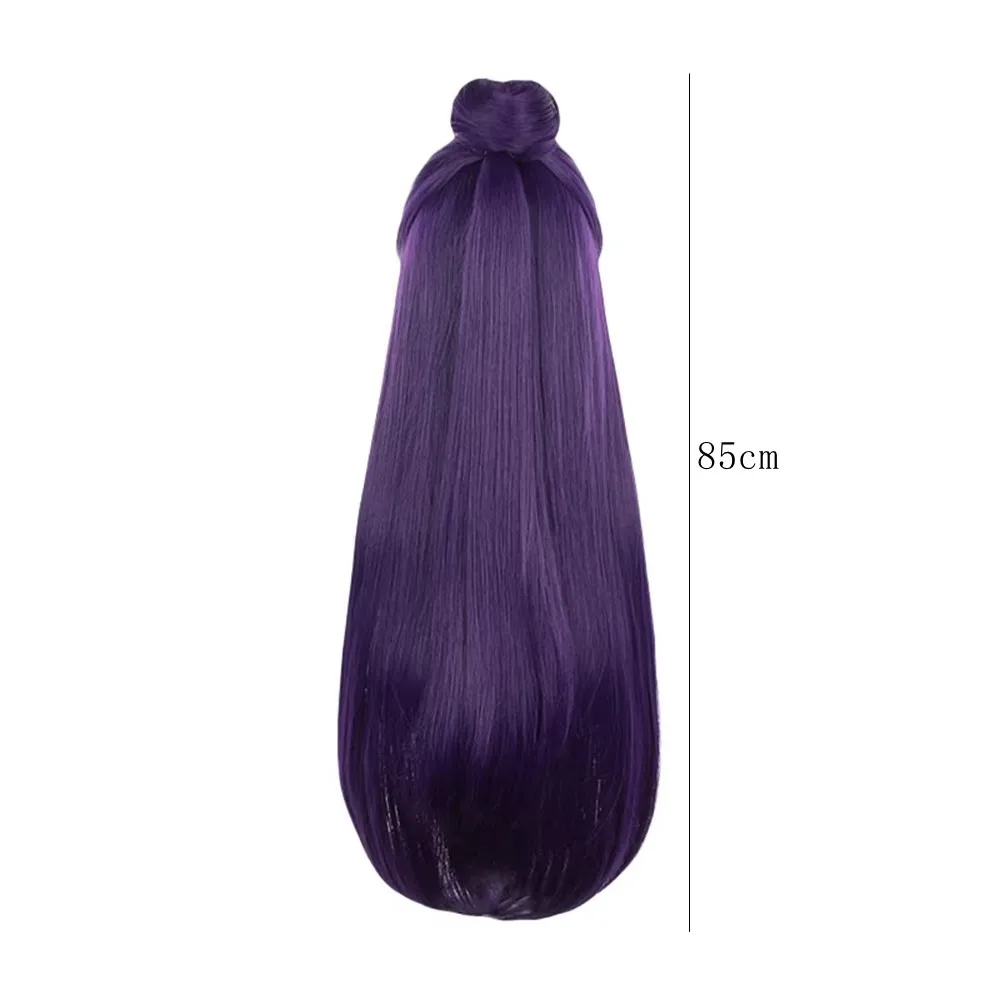 Anime farmacia ragazza Whisper Jinshi capelli sintetici viola lungo dritto parrucca Cosplay puntelli del partito