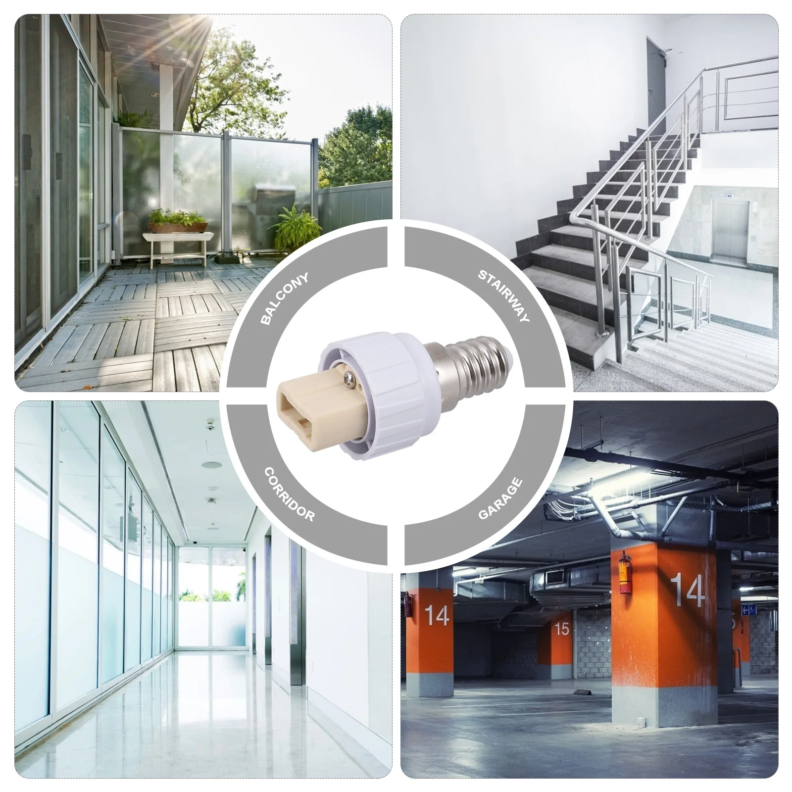 

4pcs E14 to G9 Lamp Holder Adapter Light Converter Socket Plastic Bulb Durable Practical Table Ceiling Lamp Lighting Accessories