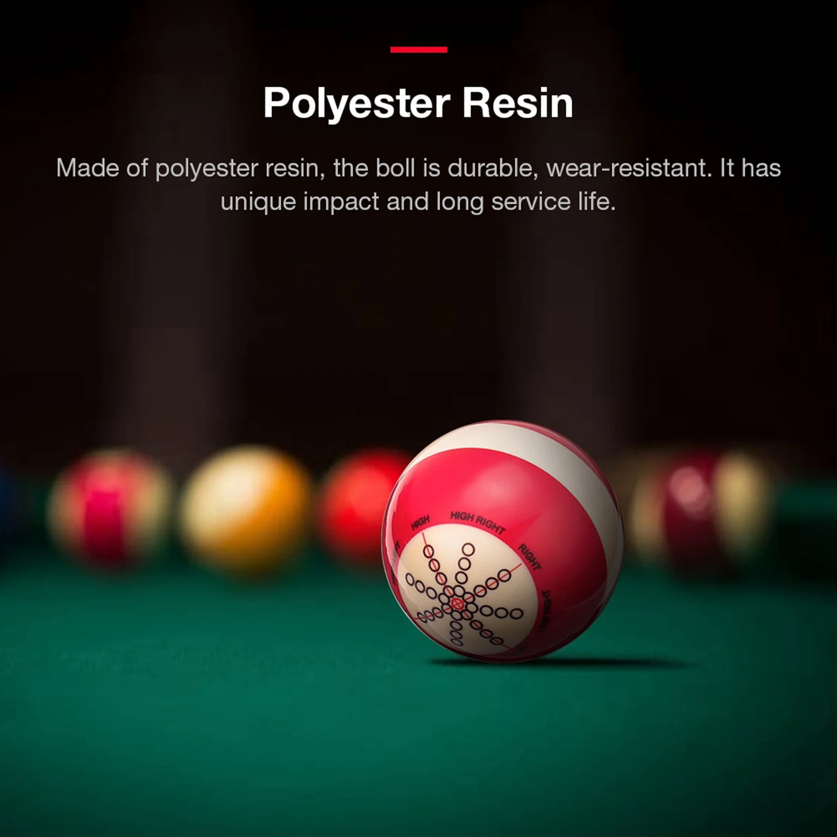 

AEF6-2Pcs 57Mm Durable White Red Resin Billiards Spot Pool Snooker Practice Training Cue Balls Sports For Beginner