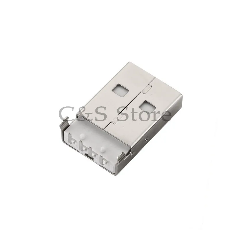 10pcs USB 2.0 Male A Type USB PCB Connector Plug Right Angle 90 Degree DIP Male USB Connectors