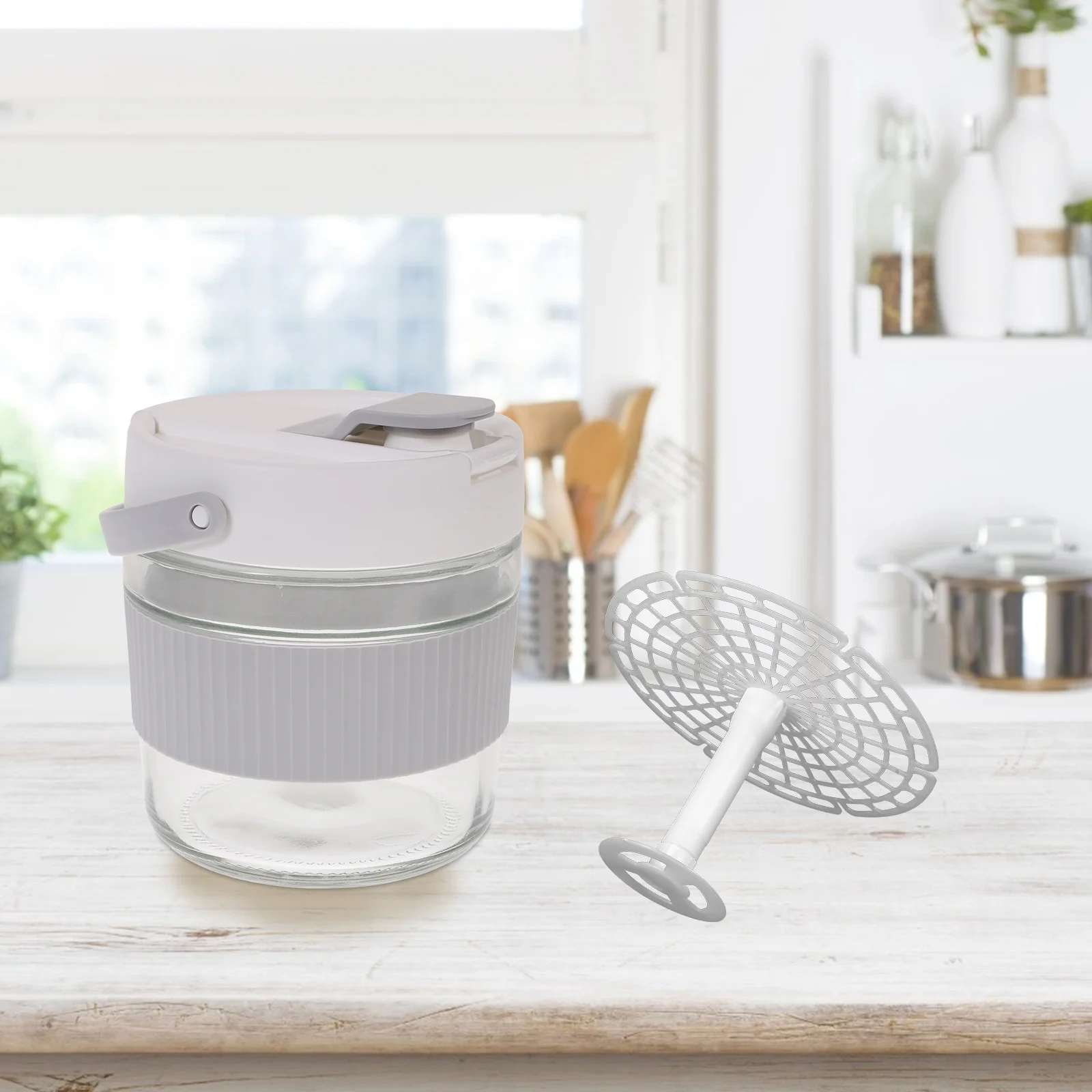 

Plastic Pickling Jar Pressure Tool Pickle Jar Press, Cabbage Press, Fermentation Weight Press, For Kitchen Cooking Making Kimchi
