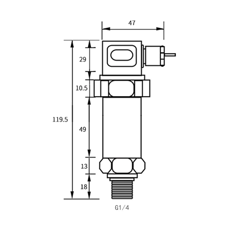 4-20mA Ausgang Drucksensor Transmitter 12-36V Versorgung Wasser Gas Öl Flüssigkeit 150psi Manometer NPT1/4 G1/2 0,5bar 1bar 16 Bar 25 Bar – Detail 6