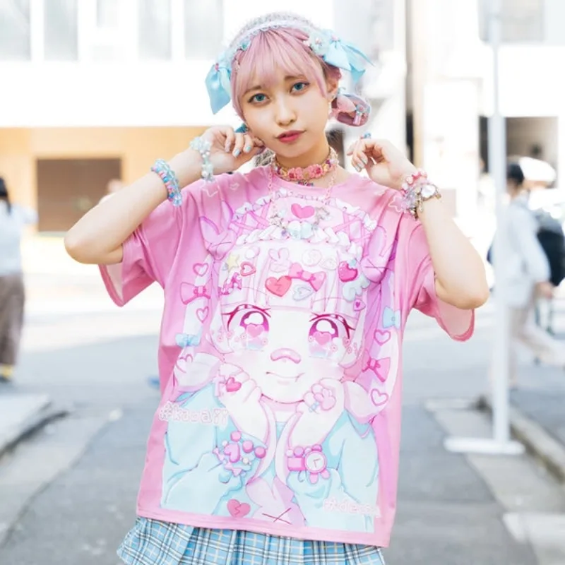 

New Anime Gothic 3D Printed T-shirt, Unisex, Colorful, Original Y2K Street Style, Suitable for Home and Outdoor Leisure