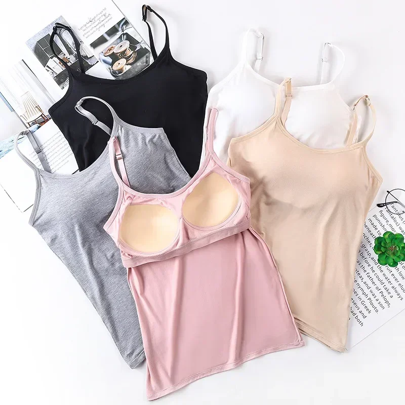 Nejvyšší ženské camisoles ženy camisoles léto holka sexy řemen bavlna bez rukávů hubený camisole tílko všestranné dámské prádlo tričko