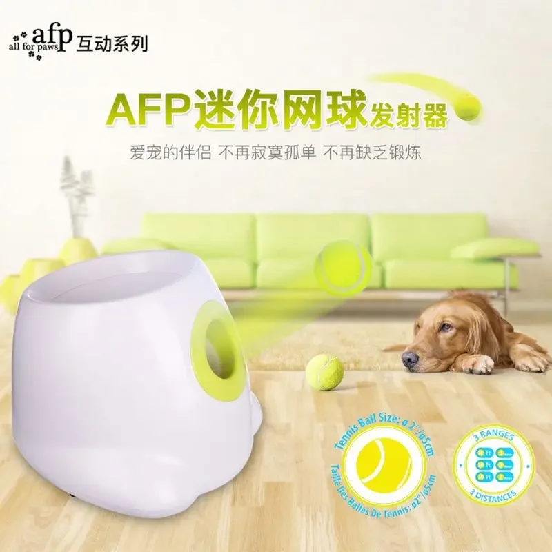 Dog Toy Mini Tennis Tee Machine Pet Smart Companion Toy Plug-in Automatic Tennis Transmitter