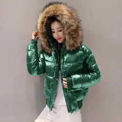 Casual Short Down Coats Female Winter Jackets Women Parkas New 2023 Fur Collar Hooded Warm Coat Woman Down Jacket Outerwears