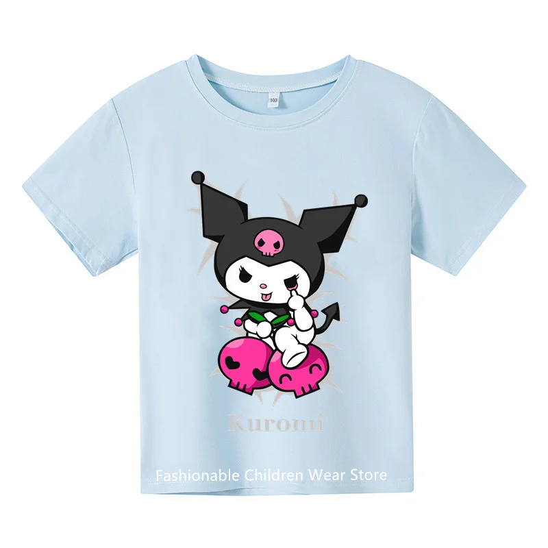 2024 ragazzi e ragazze studente stampato Anime Lazy Egg Printed t-shirt bambini estate a maniche corte t-shirt Casual per bambini