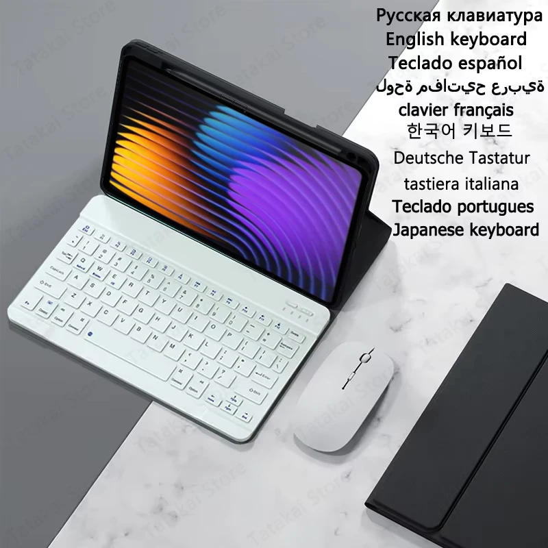 

Чехол с клавиатурой для Xiaomi Pad 7 Чехол с клавиатурой 11,2 дюйма Чехол-подставка с держателем для карандашей для Xiaomi Pad 7 Pro Case 2024 Funda