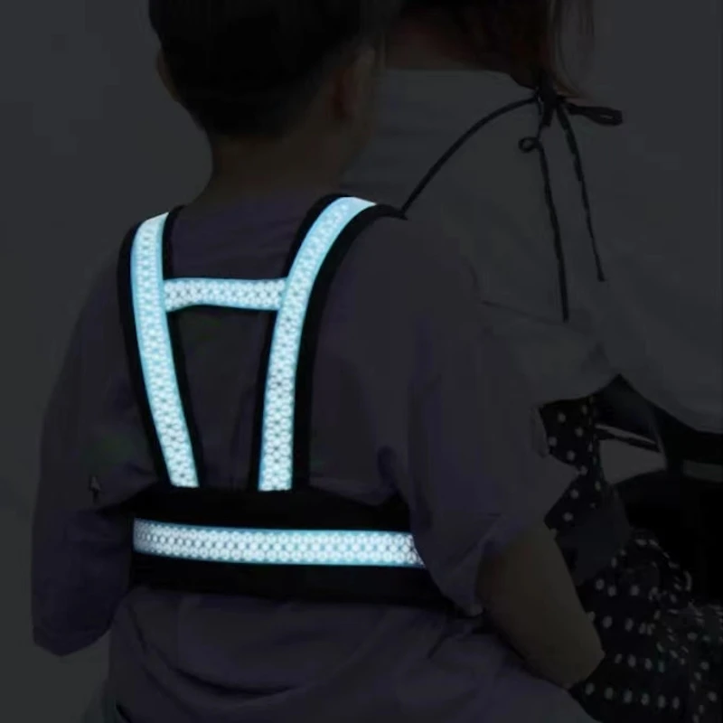 Children Safety Belt Cycling Strap for Riding Motorcycle Scooter Bike Prevent Children from Falling Reflective Styles Available