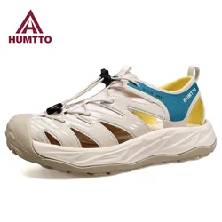 HUMTTO Outdoor Sandals Shoes Women Breathable Platform Shoes Women Walking Trekking Sandals Quick Dry Flat Beach Hiking Sneakers