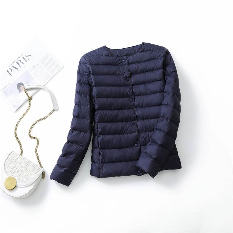 2023 New Arrivals Autumn Winter Warm Women White Duck Down Slim Jackets Female Fashion Ultra Lightweight Packable Puffer Coats