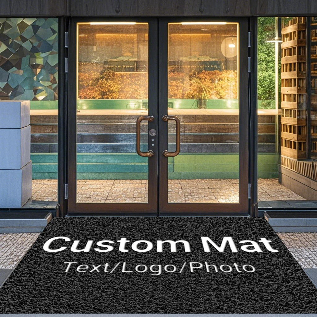 Outdoor Sole Cleaning Mat Custom Entrance Doormat Office Building Shops Mall Welcome Anti-slip Rugs LOGO Personalized Doormat