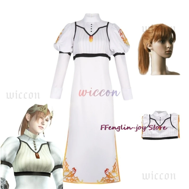 Juego DMC 4 Kyrie Devil Cosplay Kyrie Devil Cosplay May Cry disfraz mujer vestido blanco uniforme peluca traje fiesta de Halloween