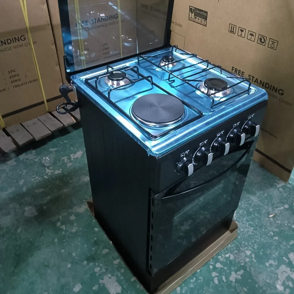

50 Wide 3 Gas One Electric Gas Stove One-piece Oven Manual Ignition