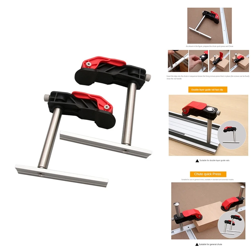 Workbench Dog Holes Quick Acting Hold Down Clamp Adjustable Press Quick Clamp Fast Fixed Clip