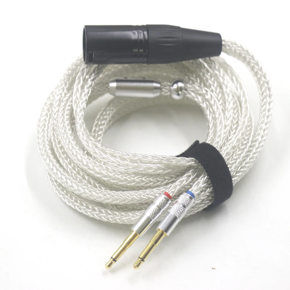 

16 Core Pure Silver OCC Earphone Cable Upgrade Balanced XLR 2.5/4.4mm For Final Audio D8000 Pro D7000 Headphone