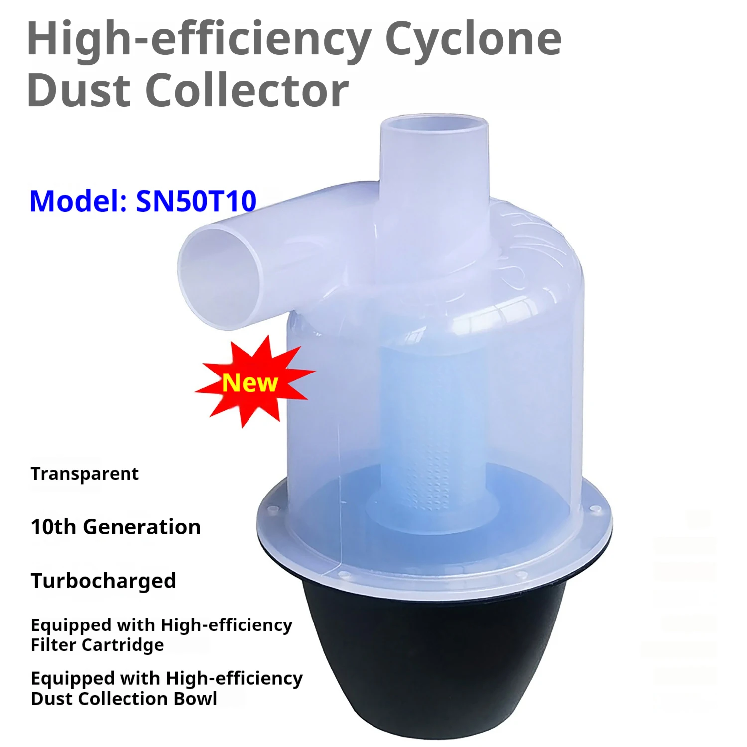 50t10 Series Transparent Dust Collector, Cyclone Type Dust Removal Equipment All Occasions, Industrial Dust Collection System