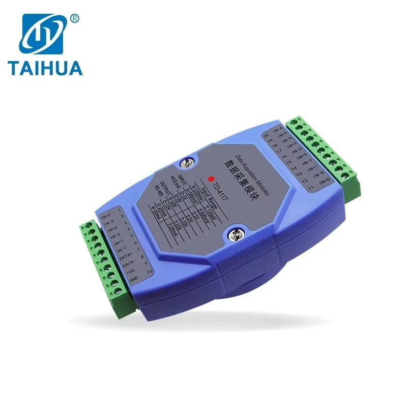 2000V Isolated 8-Channel High Common Mode Analog Input Module MODBUS-RTU DIN Rail Mount for Industrial Data Acquisition