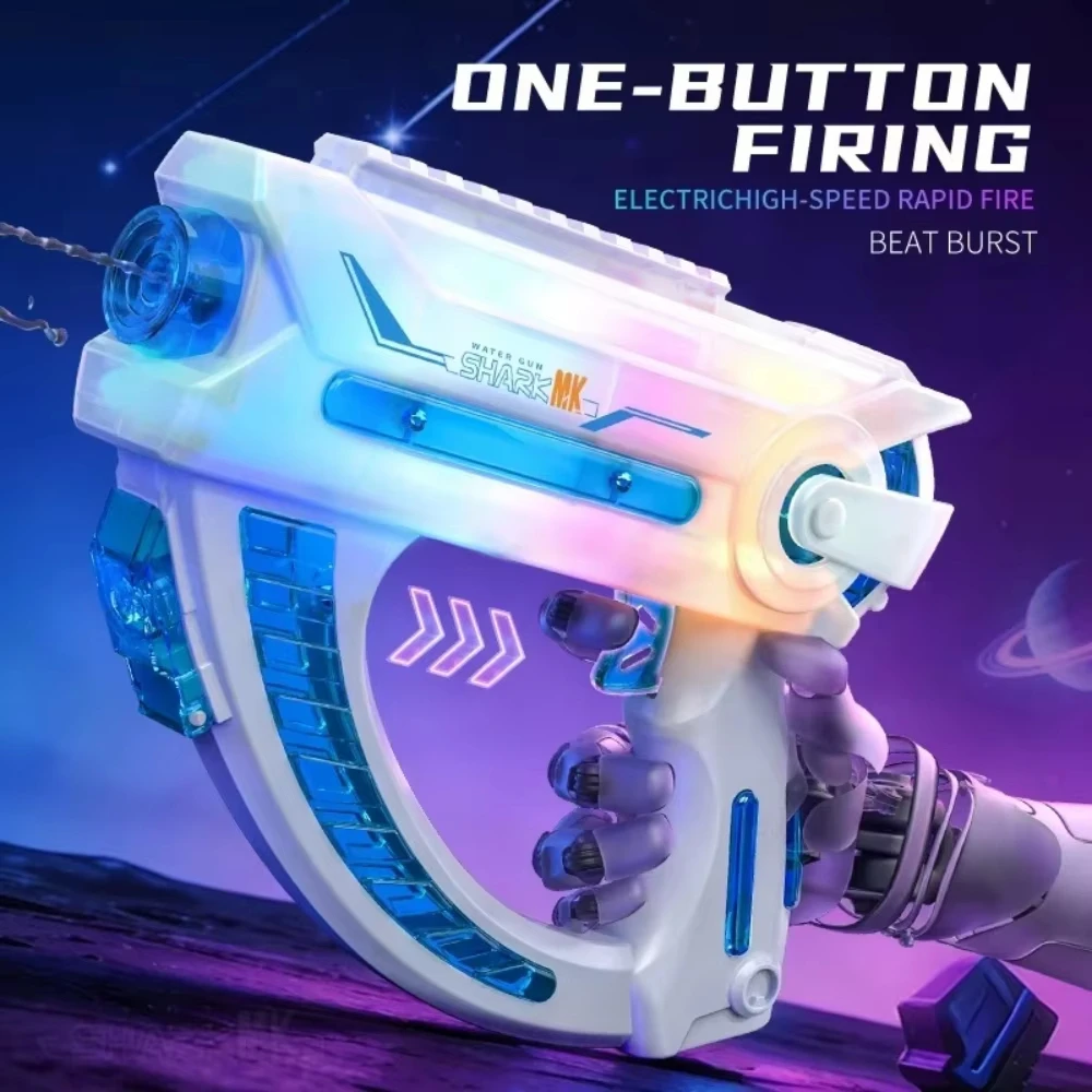 

Colorful Pineapple Space Gun Cool Glowing Handgun Style Multicolored Electric Water Gun Children's Outdoor Play Water Toy