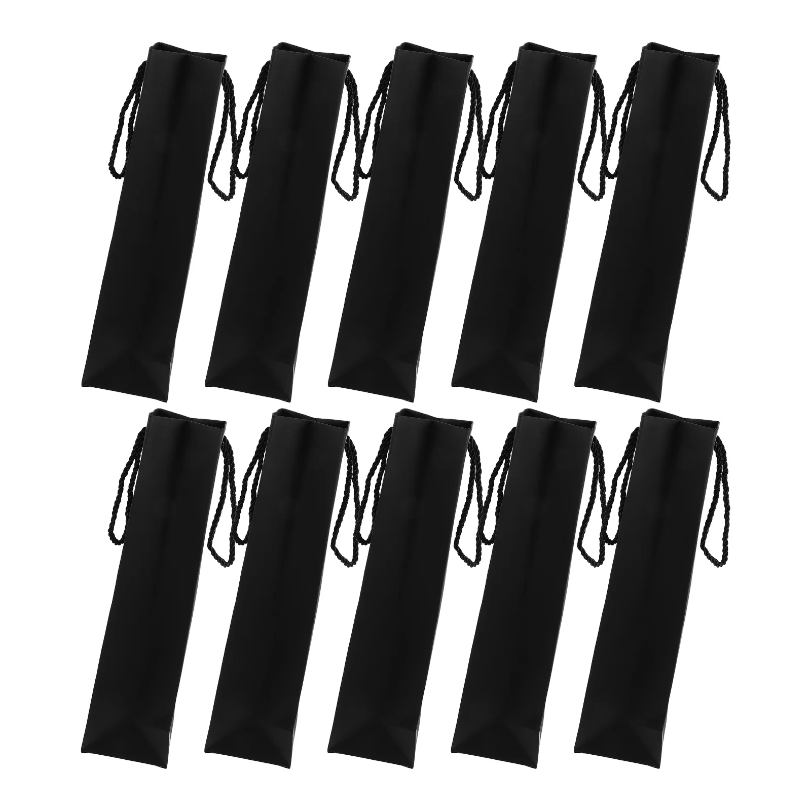 

12pcs Gift Bag Black Card Double Bottle Gift Bags Tall Pouches Durable Reusable Bottle Bags For Gifts Packaging