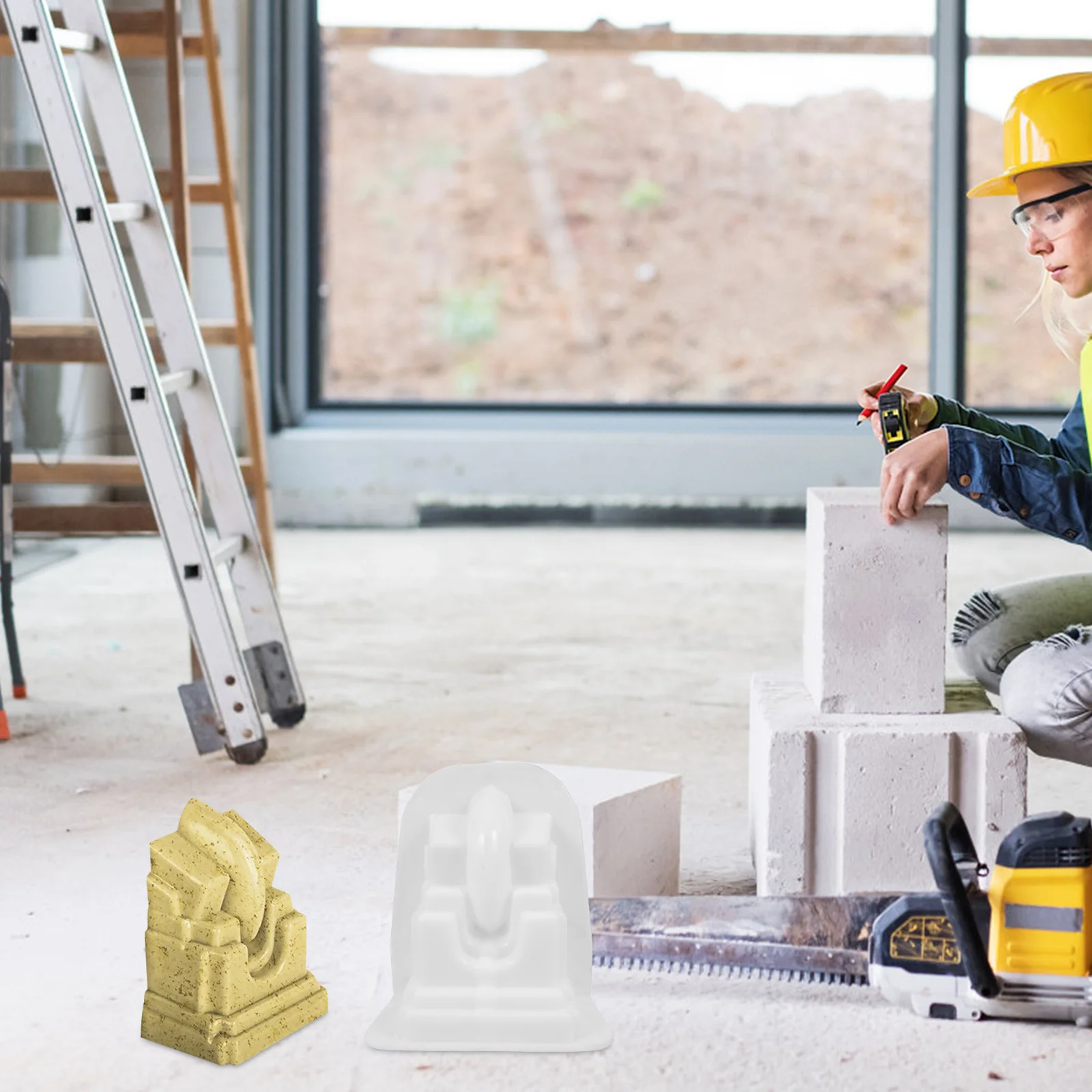 قالب العمود الروماني مع تصميم كوربل لصب الأسمنت لتزيين الفيلا الأوروبية قوالب DIY لربط الحديقة #1