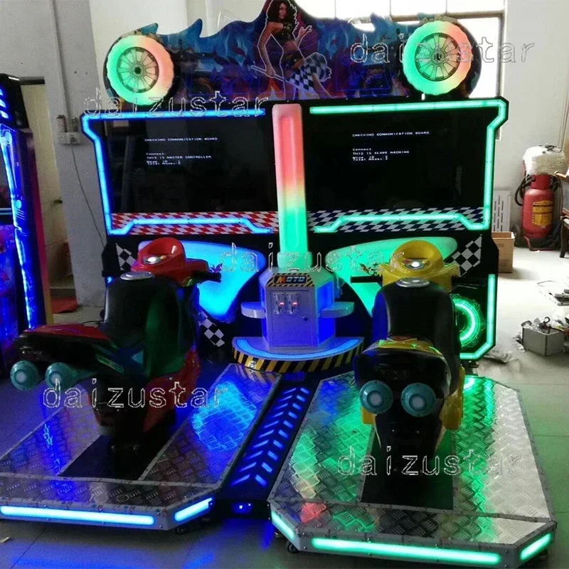 Two-person connection FF luxury motorcycle racing game machine Adult coin-operated simulator Large video game city entertainment