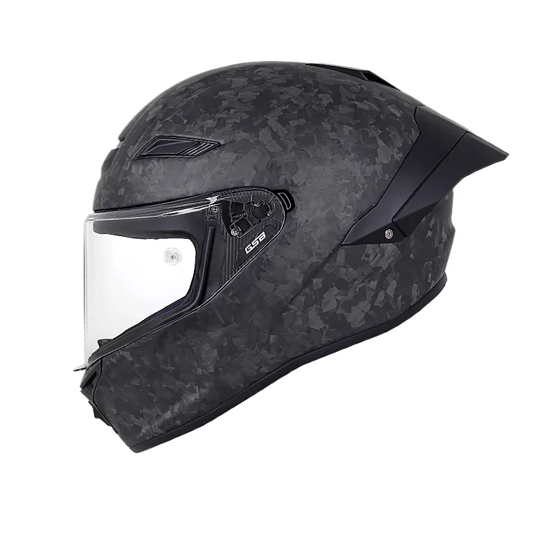 

Carbon fiber motorcycle helmet, women's ultralight locomotive big tail track riding full helmet