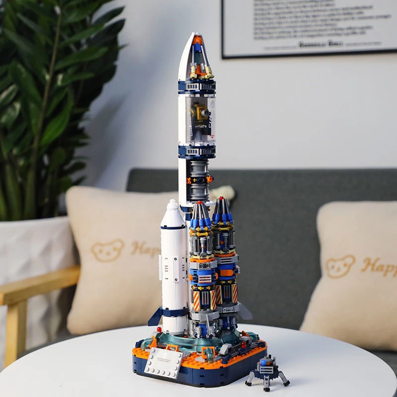 JK8501 800+Pcs-Bricks Exploration Space Series Collection Version Dawn 5 Rocket Model Building Blocks/Birthday Gift For Boys