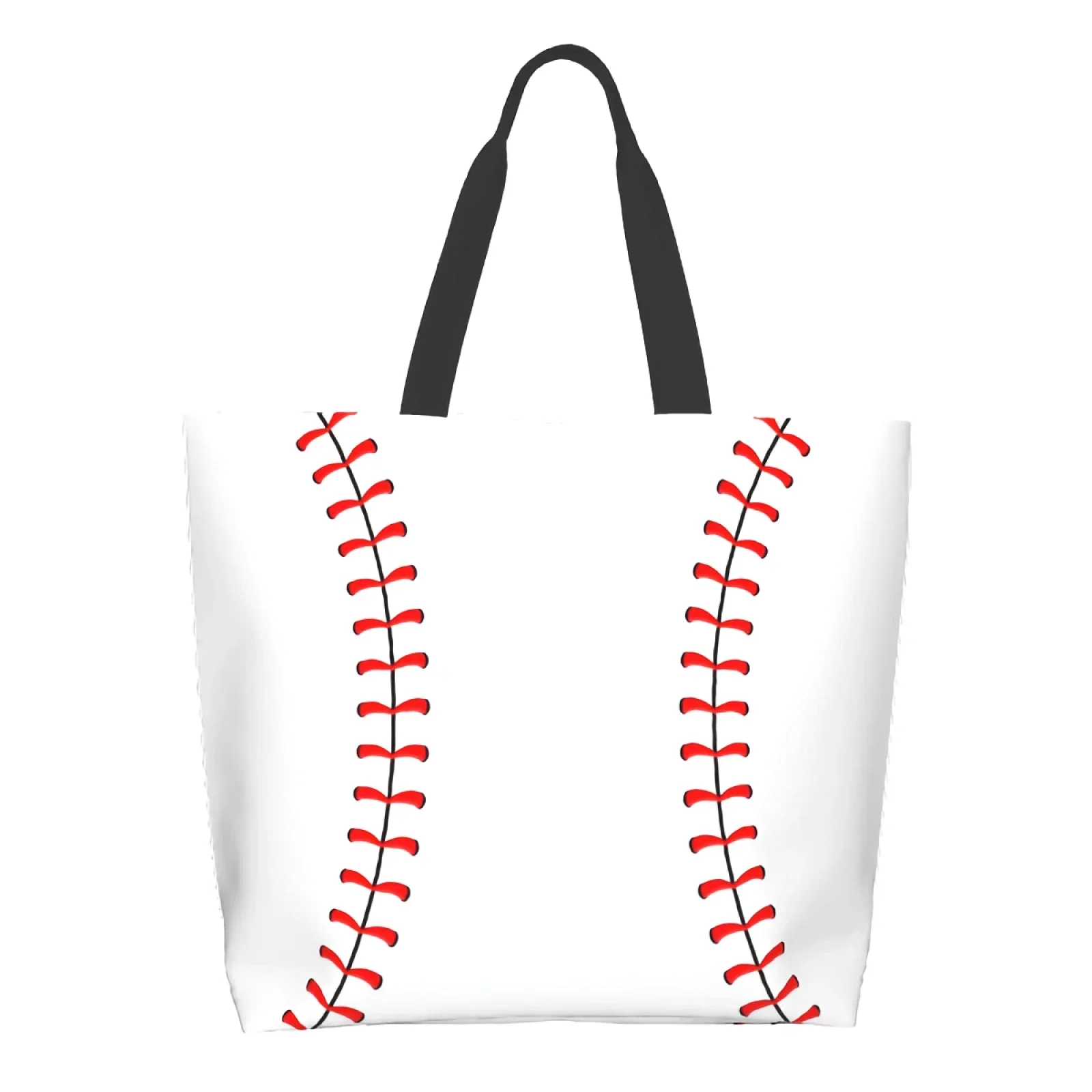 

Baseball Extra Large Grocery Bag Reusable Tote Bag Shopping Travel Storage Tote Lightweight Washable Shoulder Bags Handbag