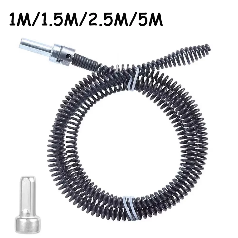 1-5 Meter Spring Pipe Sewer Unblocker Pipe Dredging Tool Sewer Sink Basin Pipeline Clogged Remover Cleaning Tool