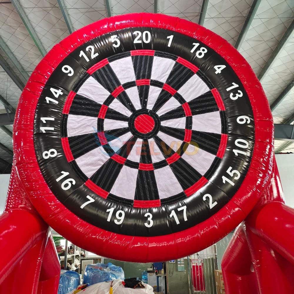 Dartboard Inflável Gigante De Futebol, Alvo De Futebol, Dartboard, Placa De Chute, Jogo De Esporte, 19.6ft Altura, 6Pcs