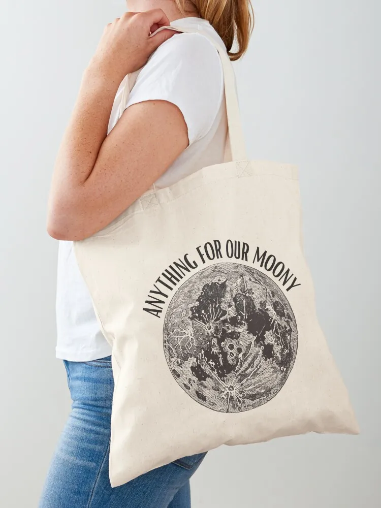 Anything for our Moony Tote Bag shopper bag women canvas shopping trolley bag Handbags tote men's Canvas Tote