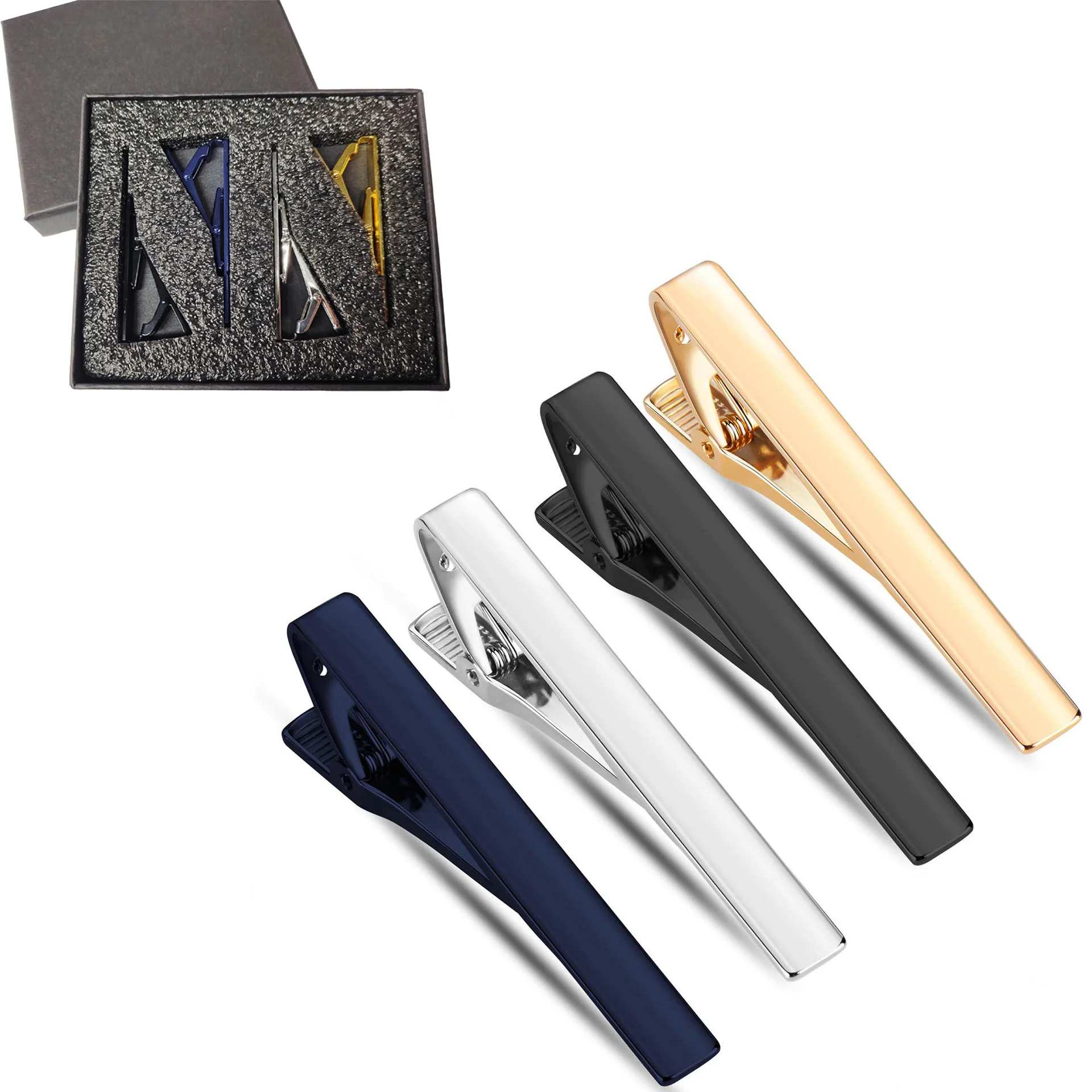 Metal Necktie Tie Clips 1/4/6 - Tie Bar Set Gift avis et prix
