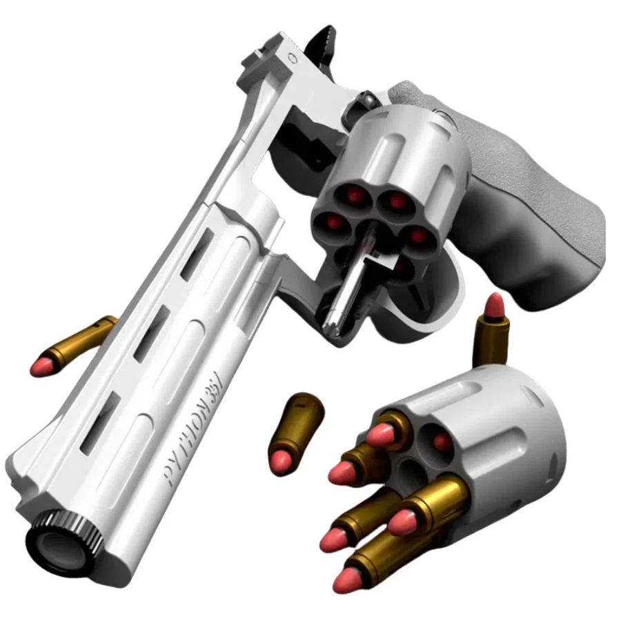 

ZP5 357 Revolver Manual Shell Ejection Soft Bullet Toy Gun Boys Airsoft Pistol Weapons Blaster Long Range Ejecting Gun Kids Gift