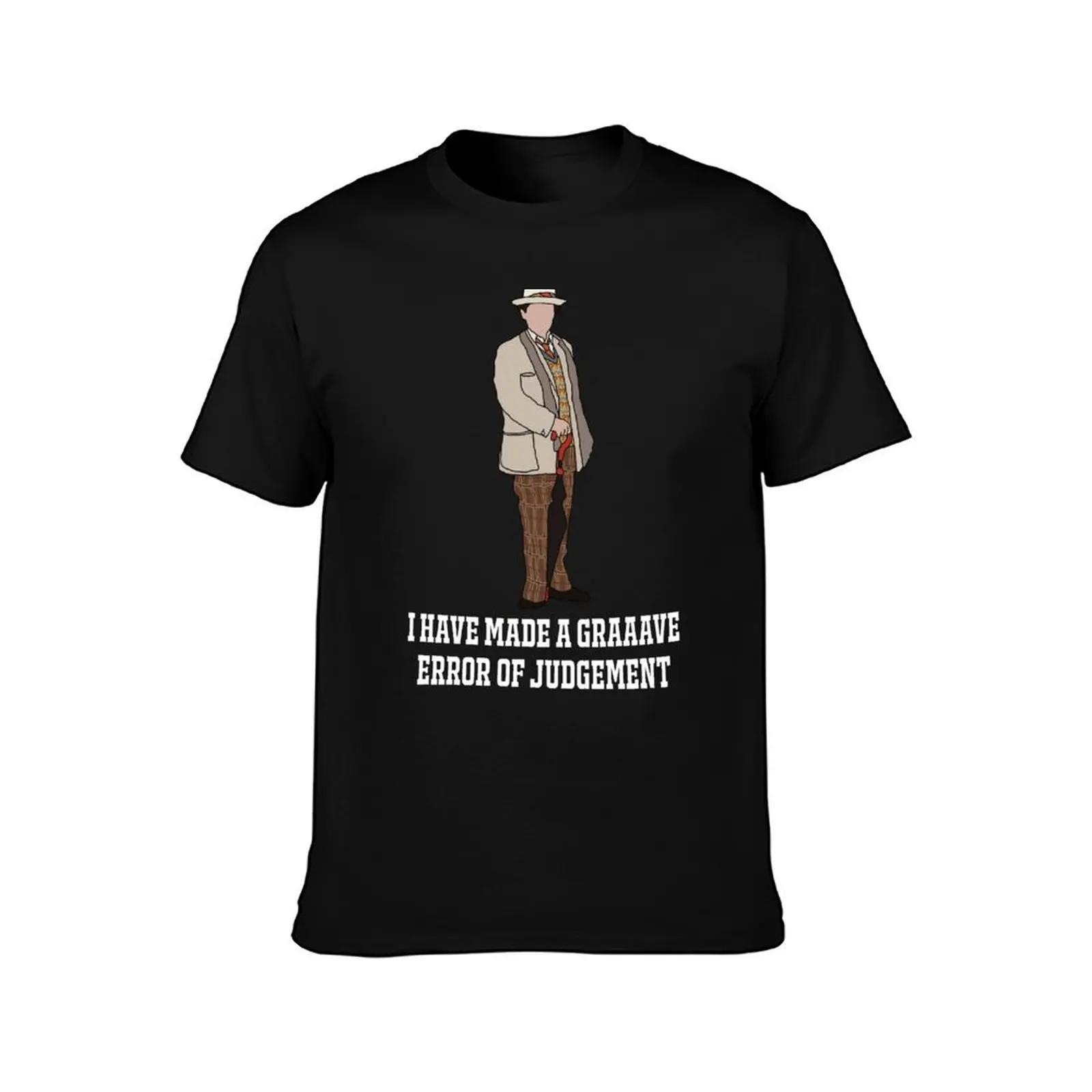 The 7th Doctor: I have made a graaave error of judgement! (White) T-Shirt Fashion Casual Short Sleeve Top T-Shirt