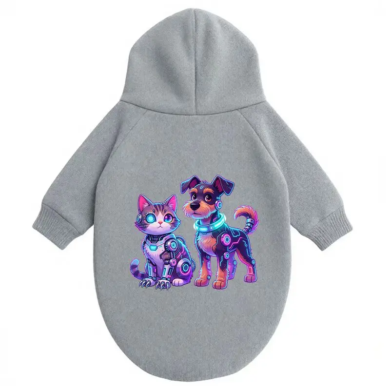

Warm Pet Hoodie Dog Clothes | Stylish Cute Cat Dog Print Apparel | Cozy Puppy Outfit