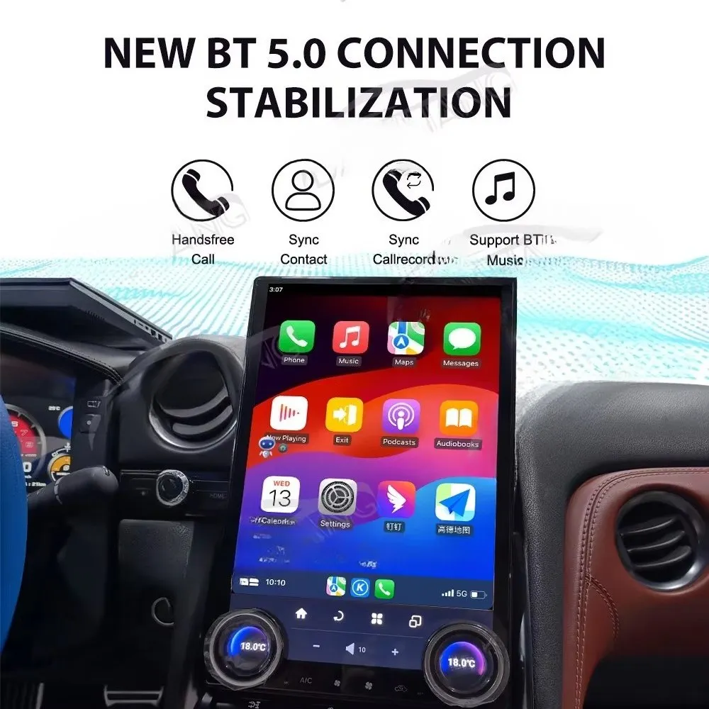 BaoShang 14.5 Inch Android 13 Car Radio for GTR 2007-2023 Navigation Multimedia Video Player Stereo Carplay