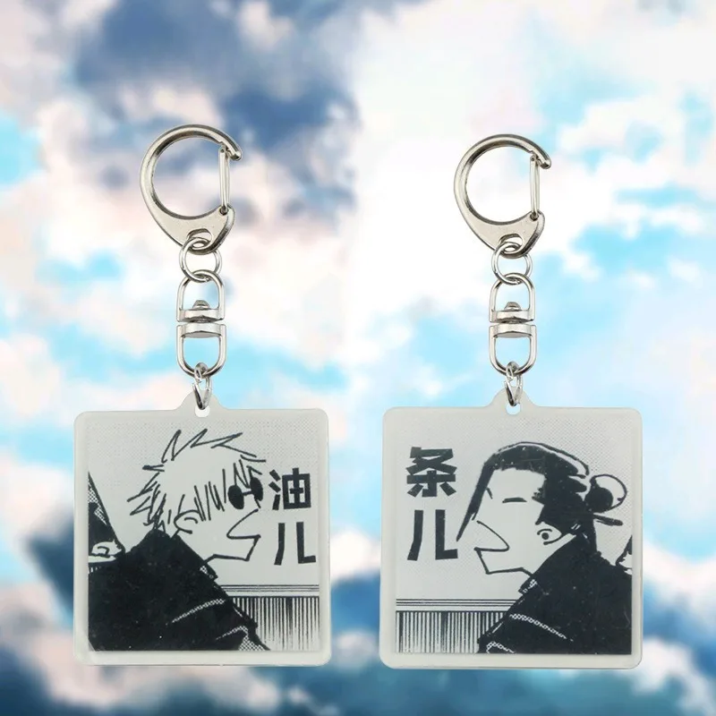 

Акриловый брелок-подвеска с милым мультяшным чиби-персонажем Сатору Годжо из аниме Jujutsu Kaisen, креативный аксессуар для сумки, подарок