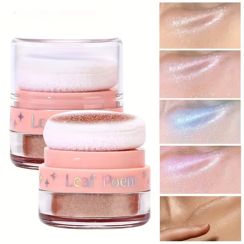 Glitter Highlighter Powder Diamond High Gloss Makeup Face Body Pearlescent Highlighter Powder Professional High Light Cosmetics