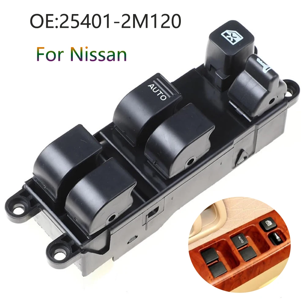 

Front Left Power Window Lifter Control Switch Button 25401-2M120 For Nissan Navara Bluebird Sunny Pickup B14 D22 Car Accessories