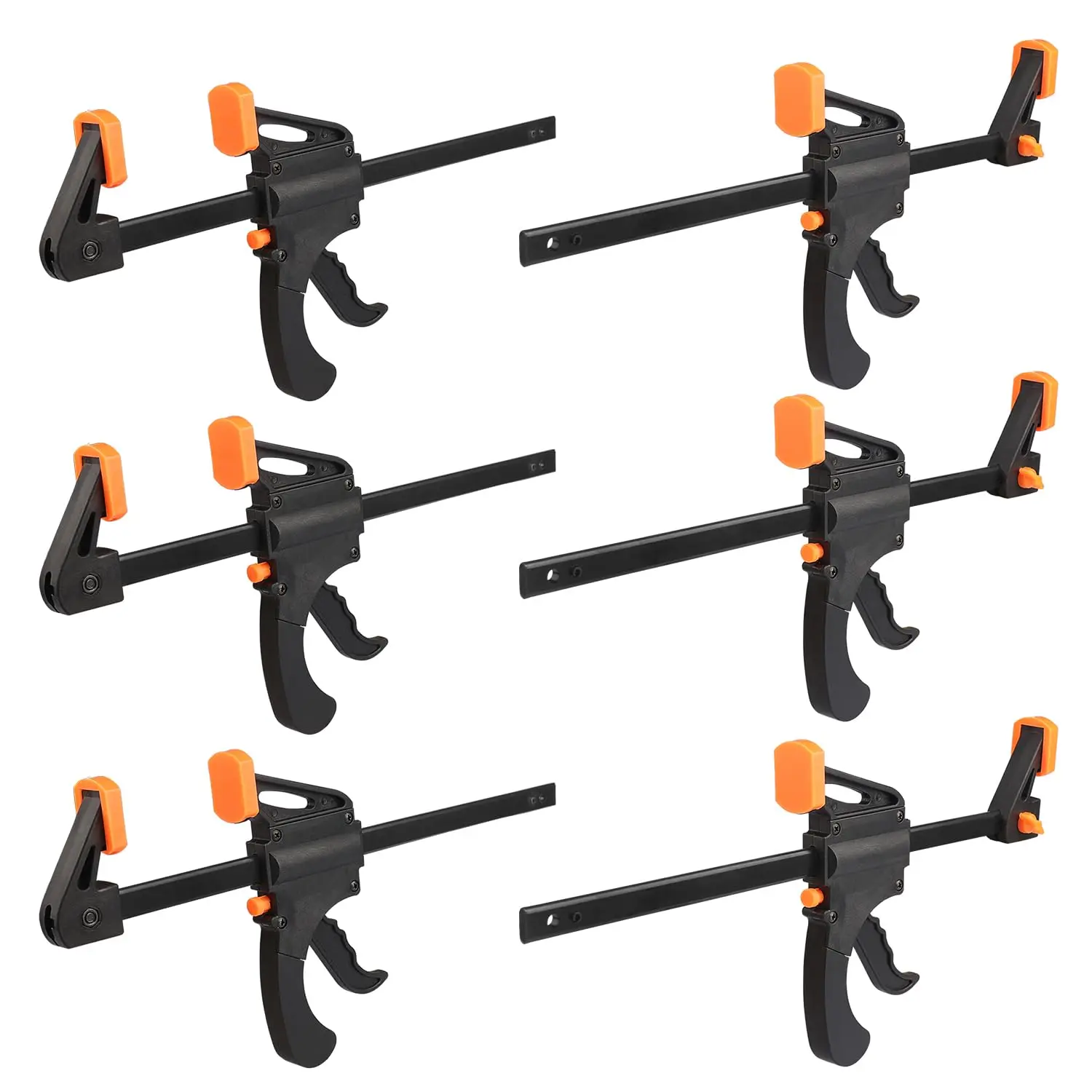 5/2pcs Woodworking Clamp F Hard Quick Release Ratchet Speed Squeeze Clip Kit Long Carpenter Set Nylon Gadget Work Bar  4inch