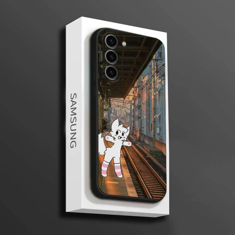 Cartoon B-Boykisser Phone Case For Samsung Galaxy A 73,72,51,53,52,71,22,5G,Note,J7,8,9 Soft Black Cover