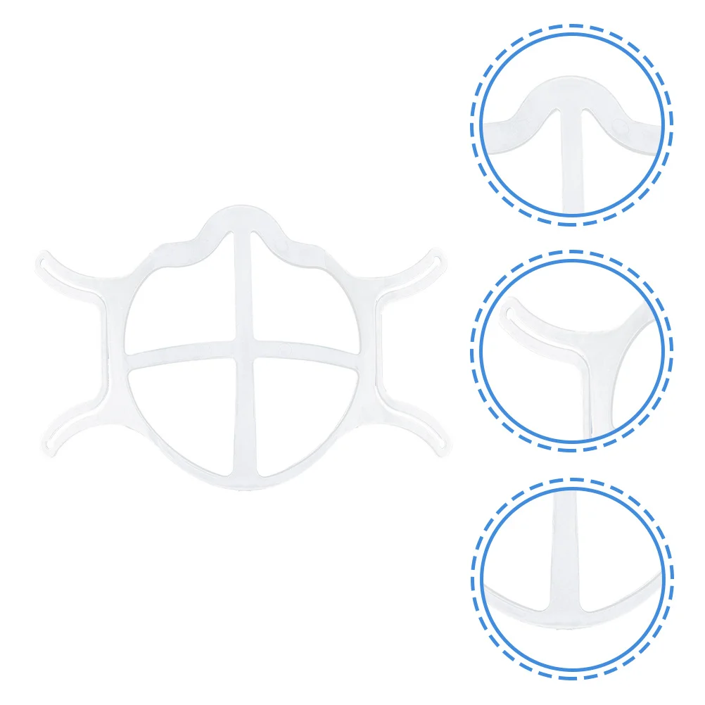 5pcs Silicone Bracket 3D Insert Mask Inner Frame Non-Stuffy Mouth Guard Breathable Face Mask Support For Summer Comfort