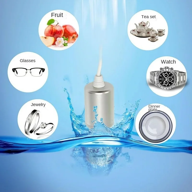 Ultrasonic Cleaner USB Cleaning Device with digital timer for Dental Jewelry Eyeglasses Watches Shaver Heads Fruits Vegetable