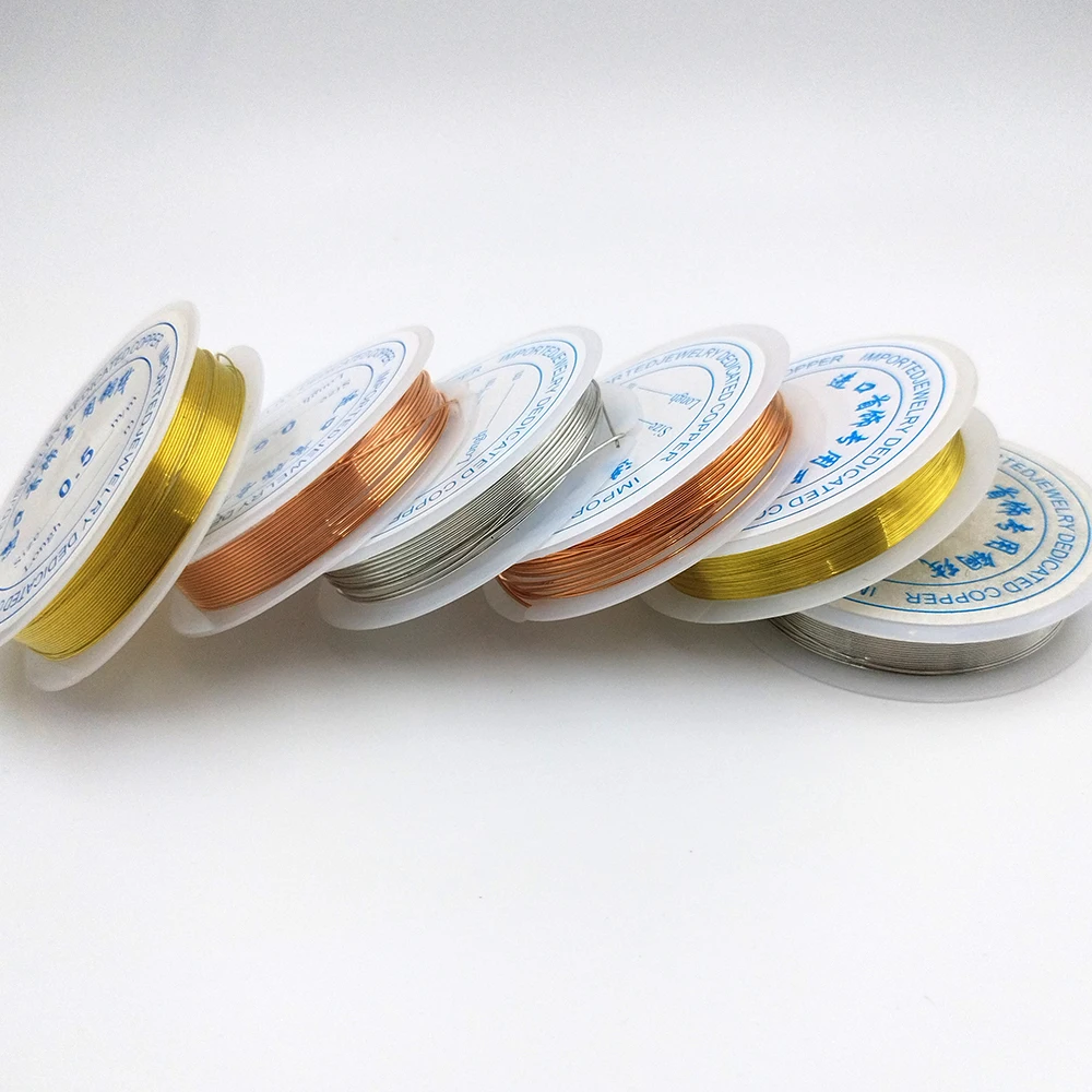 1pcs/lot 0.2/0.3/0.4/0.5/0.6/0.7/0.8/1.0 mm silver/gold/rose gold copper bracelet necklace jewelry DIY manual accessories